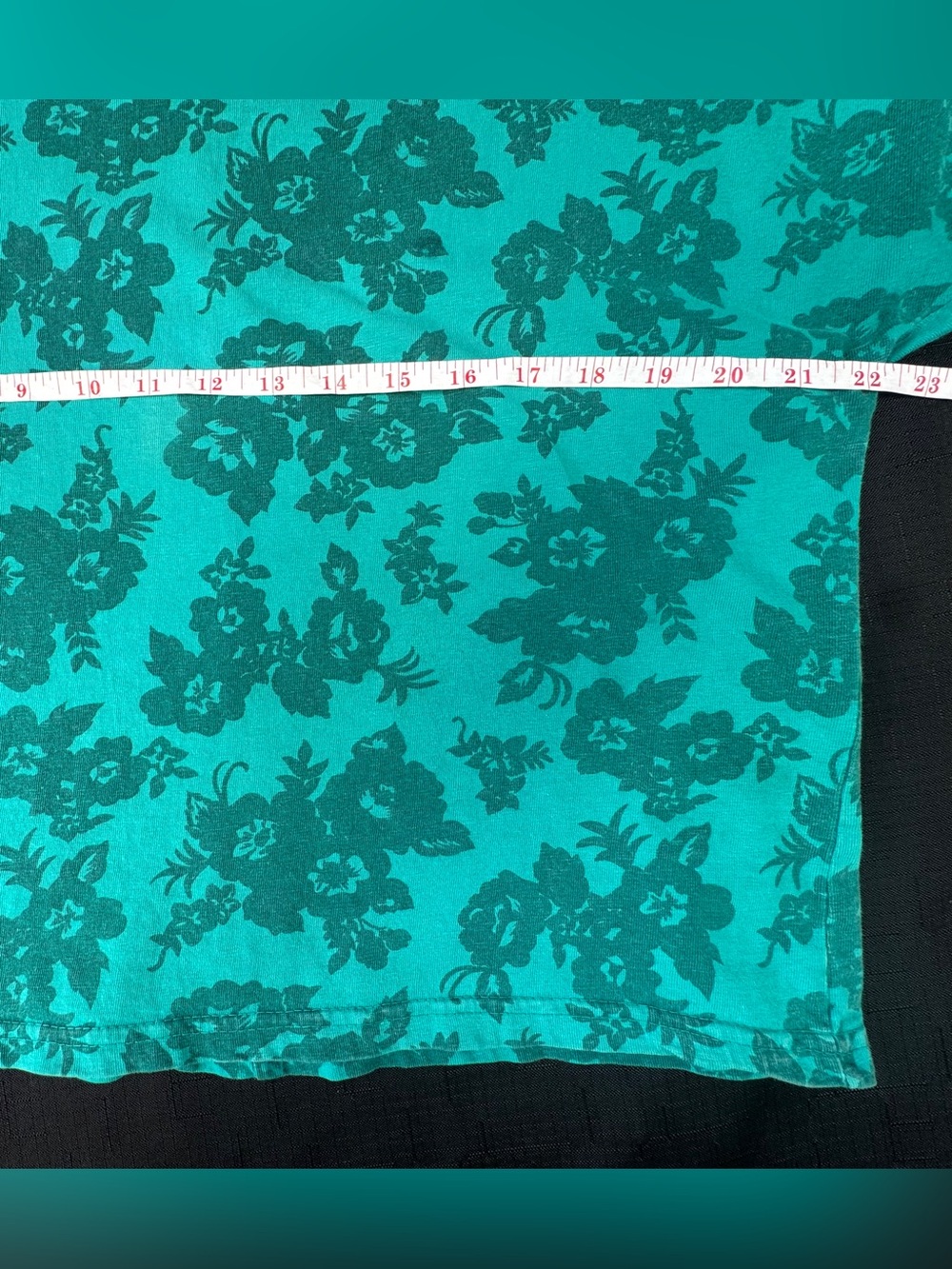 Vintage 80’s & 90’s Traffic Jam, Teal & Turquoise floral Top. M - Picture 10 of 15